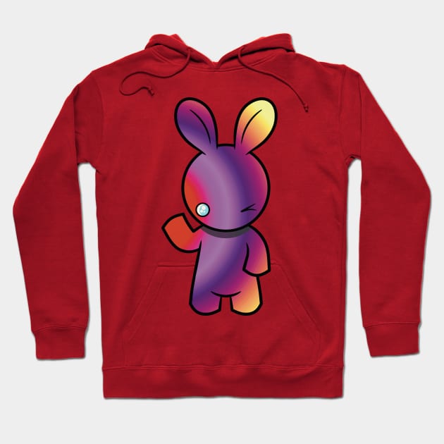 Wink Rabbit 3 Hoodie by RD Doodles